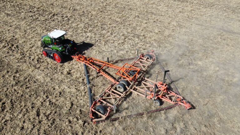 Ground worked by a ChainBar alongside ground still to be done